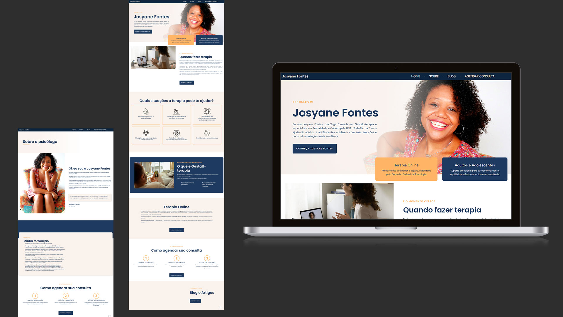 Criação de site para a psicóloga Josyane Fontes. josyfontespsi.com.br